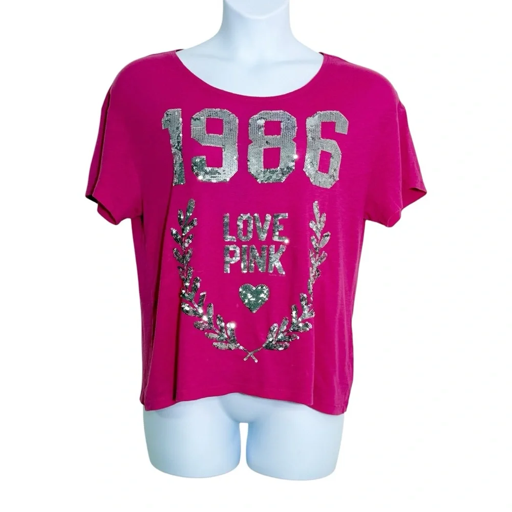 Victoria’s Secret PINK Y2K Vintage Sequin Top‎ size L - Picture 2 of 8